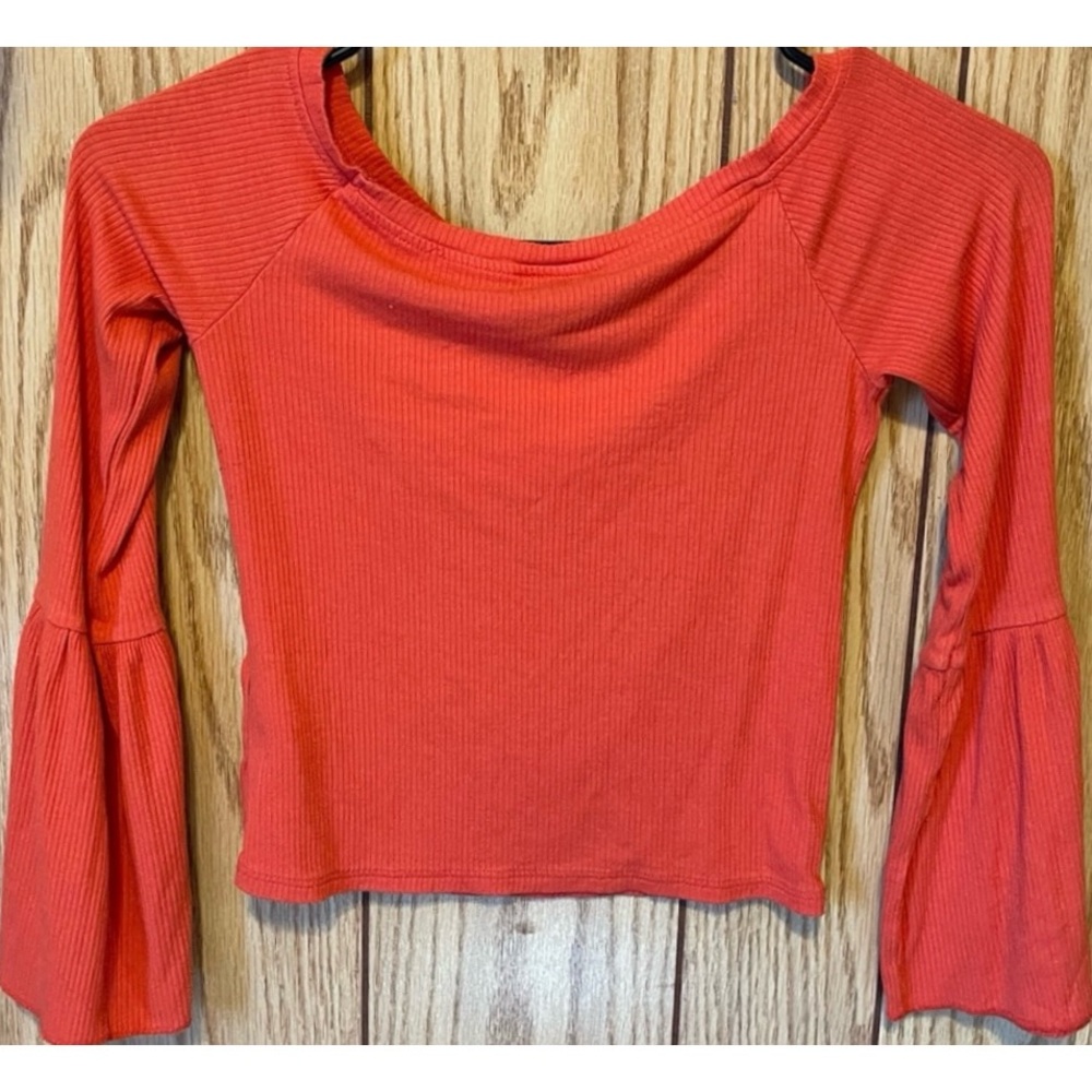 Top Shop Orange Crop Top Blouse US 6